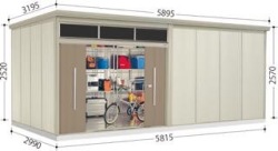 JNA-5829 タクボ物置　Mr.トールマンブライト 標準型 一般型 幅5815×奥行2990×高さ2570mm