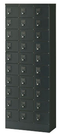KLKK-30-KBK (錠無しタイプ) 30人用貴重品ロッカー 幅600×奥行300×高さ1600mm