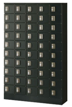 KLKK-50-CBK (IC錠タイプ) 50人用貴重品ロッカー 幅1000×奥行300×高さ1600mm