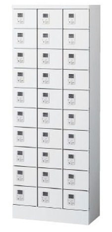 KLKW-30-K (錠無しタイプ) 30人用貴重品ロッカー 幅600×奥行300×高さ1600mm