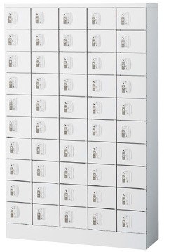 KLKW-50-TN (内筒交換錠タイプ) 50人用貴重品ロッカー 幅1000×奥行300×高さ1600mm