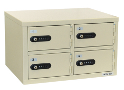 LK-304　エーコー 貴重品ロッカー（ダイヤルナンバーロック） 2列2段/4人用 幅416.2×奥行320×高さ255mm