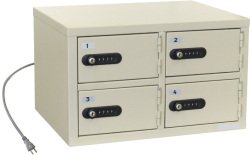 LK-304PSE エーコー パーソナル充電ロッカー（2列2段・4人用）幅417×奥行320×高さ255mm