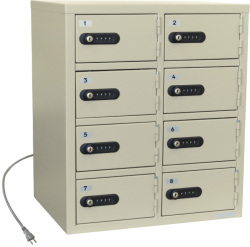 LK-308PSE エーコー パーソナル充電ロッカー（2列4段・8人用）幅417×奥行320×高さ485mm