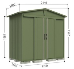 LSN-2215 ガーデニング物置 LEISURE（リジュー）間口2446×奥行1600×高さ2251mm
