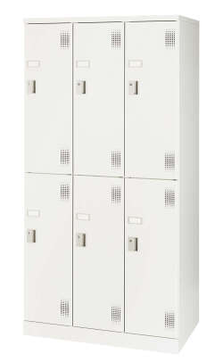 スチール 6人用ロッカー（組立式）  NAL-S6 幅900×奥行515×高さ1790mm