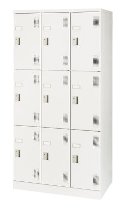 スチール 9人用ロッカー（組立式）  NAL-S9 幅900×奥行515×高さ1790mm