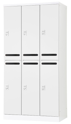 6人用更衣ロッカー　可動棚式 ダイヤル錠タイプ RLK-TAKD6290-WTW 幅900×奥行515×高さ1790mm
