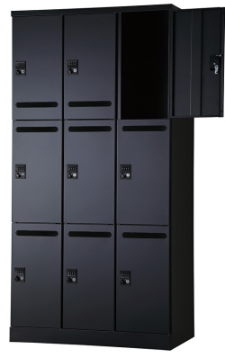 9人用更衣ロッカー　可動棚式 ダイヤル錠タイプ RLK-TAKD9390-BMB 幅900×奥行515×高さ1790mm