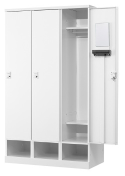 3人用更衣ロッカー ダイヤル錠タイプ RLK-TKD310-WTW 幅1050×奥行515×高さ1790mm