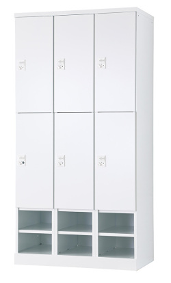 6人用更衣ロッカー　ハンガーパイプ式 ダイヤル錠タイプ RLK-TKPD6490-WTW 幅900×奥行515×高さ1790mm