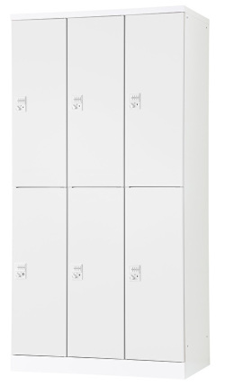 6人用更衣ロッカー　可動棚式 ダイヤル錠タイプ RLK-TTKD6290-WTW 幅900×奥行515×高さ1790mm