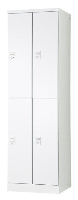 4人用更衣ロッカー　ハンガーパイプ式 ダイヤル錠タイプ RLK-TTPD4252-WTW 幅525×奥行515×高さ1790mm