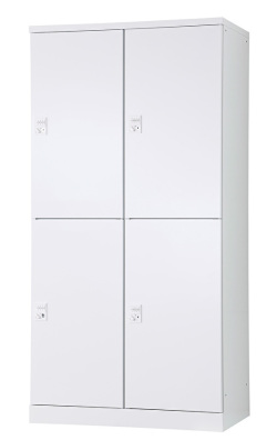 4人用更衣ロッカー　ハンガーパイプ式 ダイヤル錠タイプ RLK-TTPD4290-WTW 幅900×奥行515×高さ1790mm