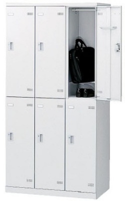 SLBW-6-D2 （ダイヤル錠・扉色 ホワイト） SEIKO FAMILY 生興 6人用ロッカー 幅900×奥行515×高さ1800mm