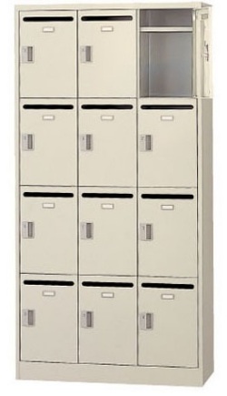 SLC-12TP-K2 生興（SEIKO） メールボックス 3列4段12人用（錠なし） 幅900×奥行380×高さ1790mm