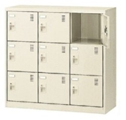 SLC-M9-S2 3列3段・9人用シューズロッカー（錠付） 幅900×奥行380×高さ880mm
