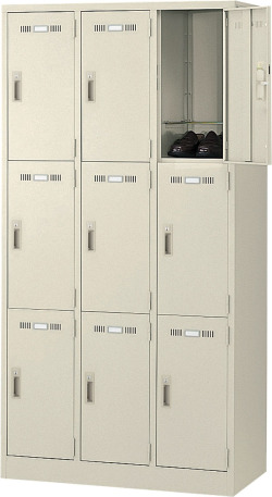 SLK-9 生興（SEIKO） 9人用ロッカー（シリンダー錠） 幅900×奥行515×高さ1790mm