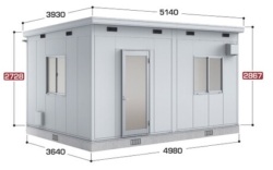 SS3-5036JUA イナバ物置 コモ・スペース 多雪型 間口4980×奥行3640×高さ2867（2728）mm