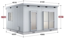 SS3-5042JPC イナバ物置 コモ・スペース 一般型 間口4980×奥行4220×高さ2867（2728）mm