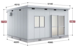 SS3-5042JUB イナバ物置 コモ・スペース 多雪型 間口4980×奥行4220×高さ2867（2728）mm