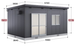 SS3-5636JPB イナバ物置 コモ・スペース 一般型 間口5560×奥行3640×高さ2867（2728）mm