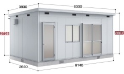 SS3-6136JPC イナバ物置 コモ・スペース 一般型 間口6140×奥行3640×高さ2867（2728）mm