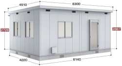 SS3-6142JPA イナバ物置 コモ・スペース 一般型 間口6140×奥行4220×高さ2867（2728）mm