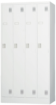 スチール4人用ロッカー※ダイヤルロック式  TLK-D4N 幅900×奥行515×高さ1790