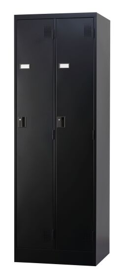 スチール2人用ロッカー※シリンダー錠 TLK-S2-MB 幅608×奥行515×高さ1790