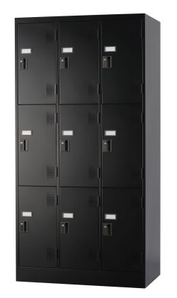 スチール9人用ロッカー※ダイヤルロック式  TLK-D9N-MB  幅900×奥行515×高さ1790