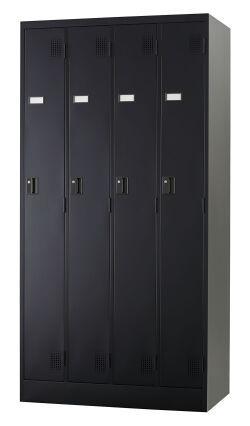 スチール 4人用ロッカー 【ダイヤル錠】 TLK-TD4-MB 幅900×奥行515×高さ1790mm（受注生産品）