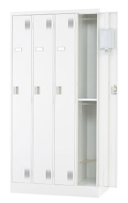 スチール 4人用ロッカー 【シリンダー錠】 TLK-TS4 幅900×奥行515×高さ1790mm（受注生産品）
