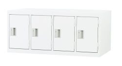 スチール 4人用ロッカー 【シリンダー錠】 TLK-US4 幅900×奥行515×高さ400mm（受注生産品）