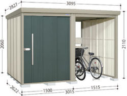 タクボ物置 Mr.ストックマンプラスアルファ TP-S3026 多雪型　標準型 幅3015×奥行2622×高さ2110mm