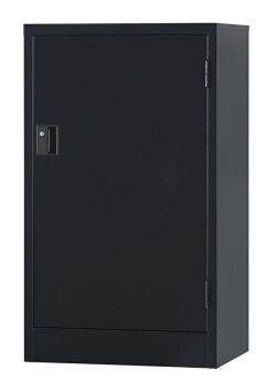 片開き書庫 TS-17H-MB （マットブラック）  幅515×奥行380×高さ880