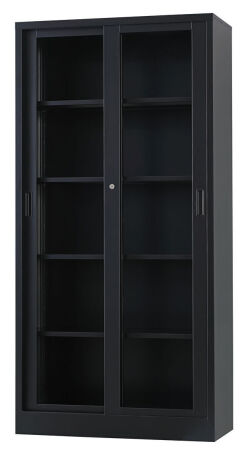 引違い書庫 TS-36DG-MB （マットブラック） 幅880×奥行515×高さ1790