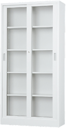 ガラス引戸書庫　 TS-36G 幅880×奥行400×高さ1790