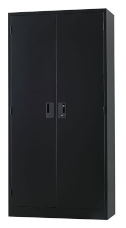 両開き書庫（引出し付き） TS-36HDN-MB （マットブラック）  幅880×奥行380×高さ1790