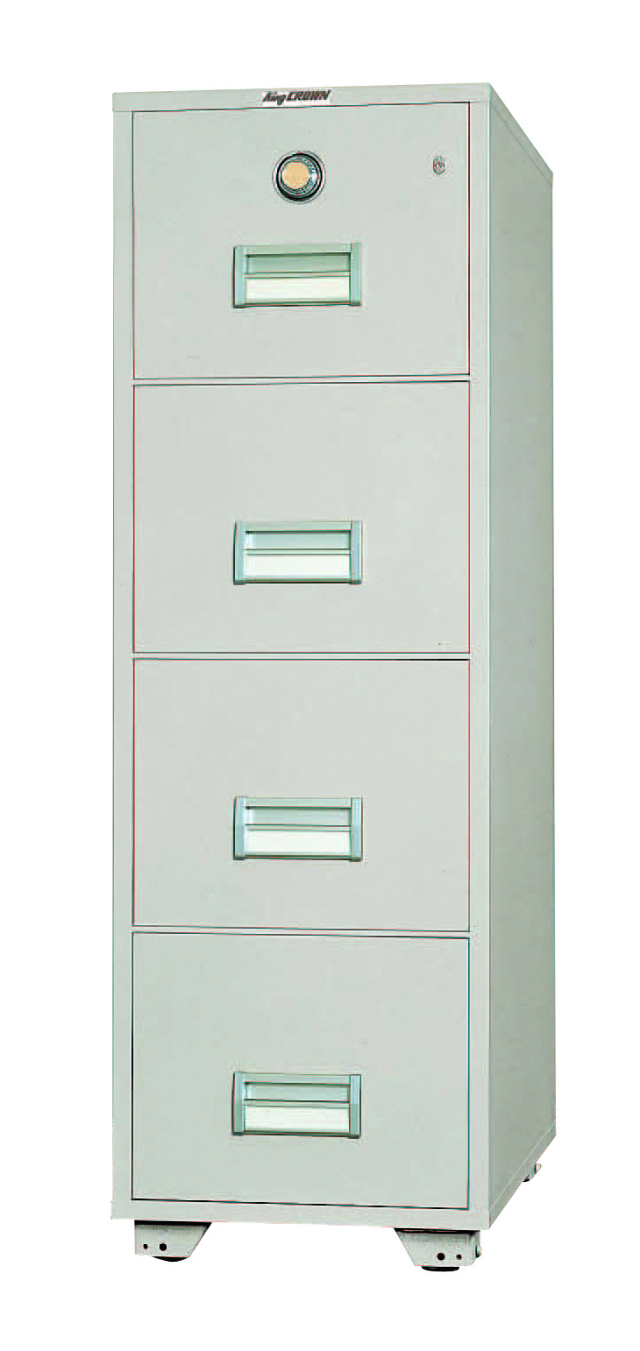 A4-4CW 生興 ファイリングキャビネット A4 4段 幅387×奥行620×高