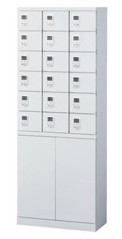 KLKW-18H-C (IC錠タイプ) 18人用用貴重品ロッカー 幅600×奥行300×高さ  