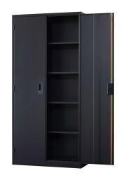 両開き 下置書庫 A4-36H-MB （マットブラック） 幅880×奥行400×高さ1850