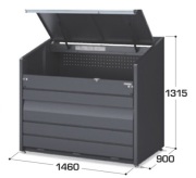 DCN-149M イナバダストボックスミニ メッシュ床タイプ 幅1460×奥行900×高さ1315mm