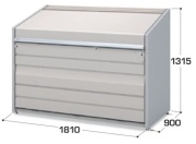 DCN-189M イナバダストボックスミニ メッシュ床タイプ 幅1810×奥行900×高さ1315mm