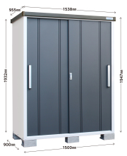 【5月末まで限定特価】EC-1590 サンキン物置 E-Style クール 一般地型