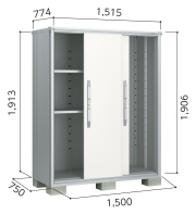 ESF-1507A ヨド物置 エスモ 小型物置 間口1500×奥行750×高さ1913mm