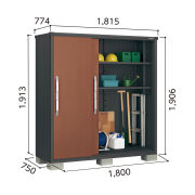 ESF-1809A ヨド物置 エスモ（本体ブラック） 小型物置 間口1800×奥行