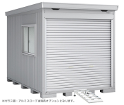 FM-2235HYN イナババイク保管庫[一般型]床付き 間口2210×奥行3470×高さ2385mm