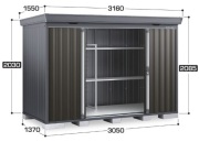 FS-3014SF イナバ物置（稲葉製作所） 中型物置 フォルタ・フランネルグレー [一般型] 間口3050×奥行1370×高さ2085mm
