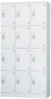 12人用ロッカー（3列4段） GLK-D12TS ダイヤル錠 幅900×奥行380×高さ1790